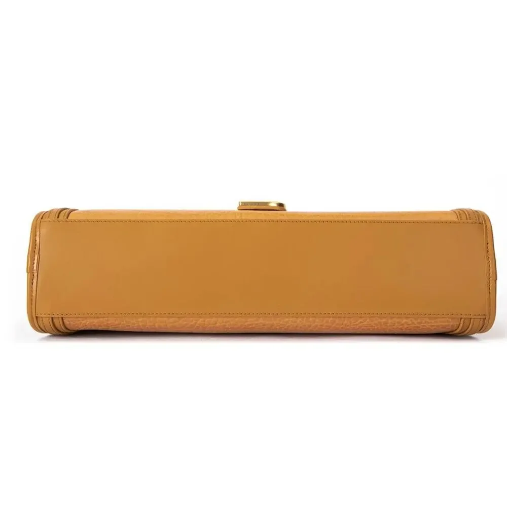 Brandon Blackwood  Jada Bag in Tan Leather with Gold Hardware